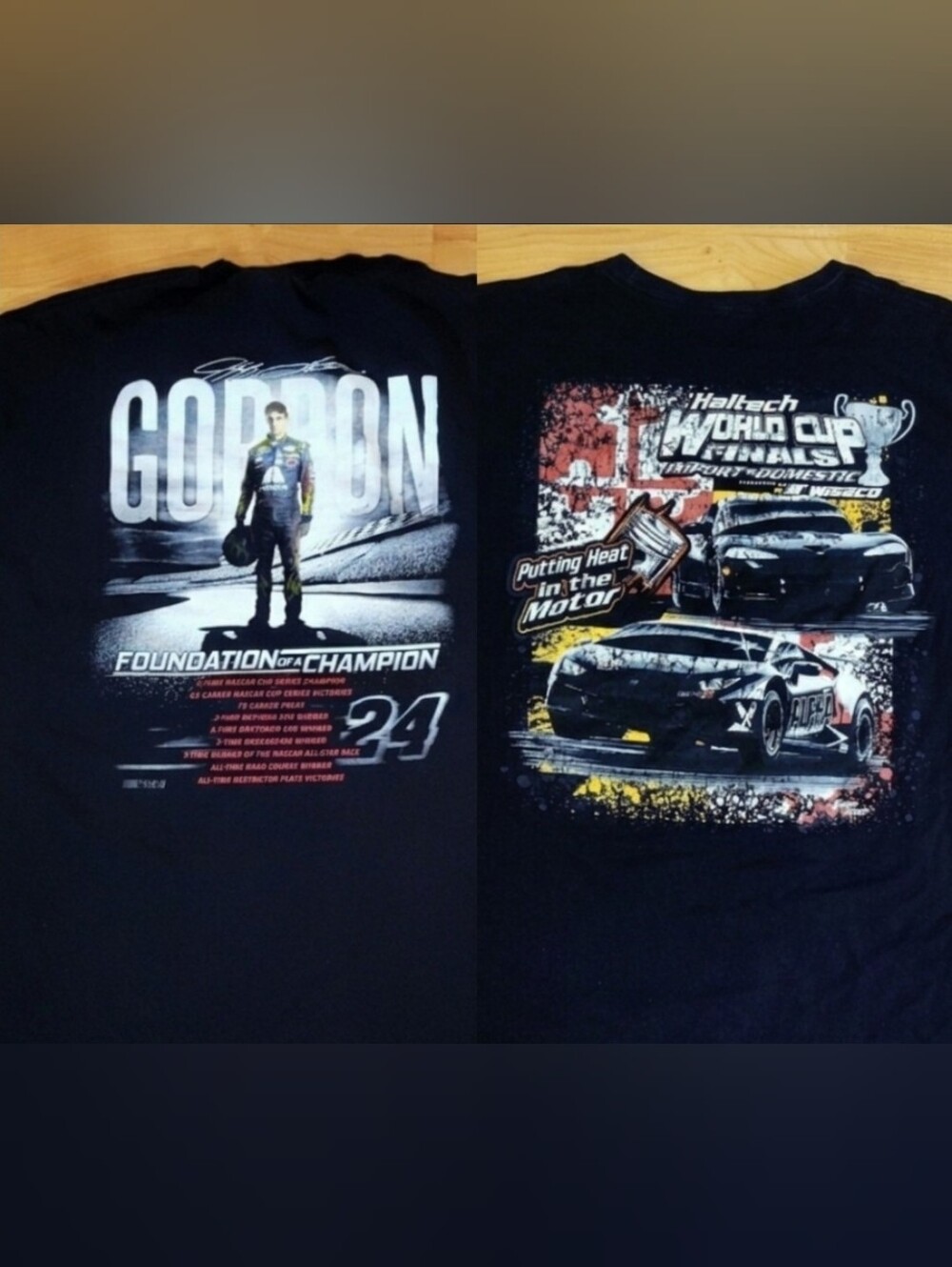 Racing Black Tee Bundle: Nascar Jeff Gordon + Haltech Racing, XL